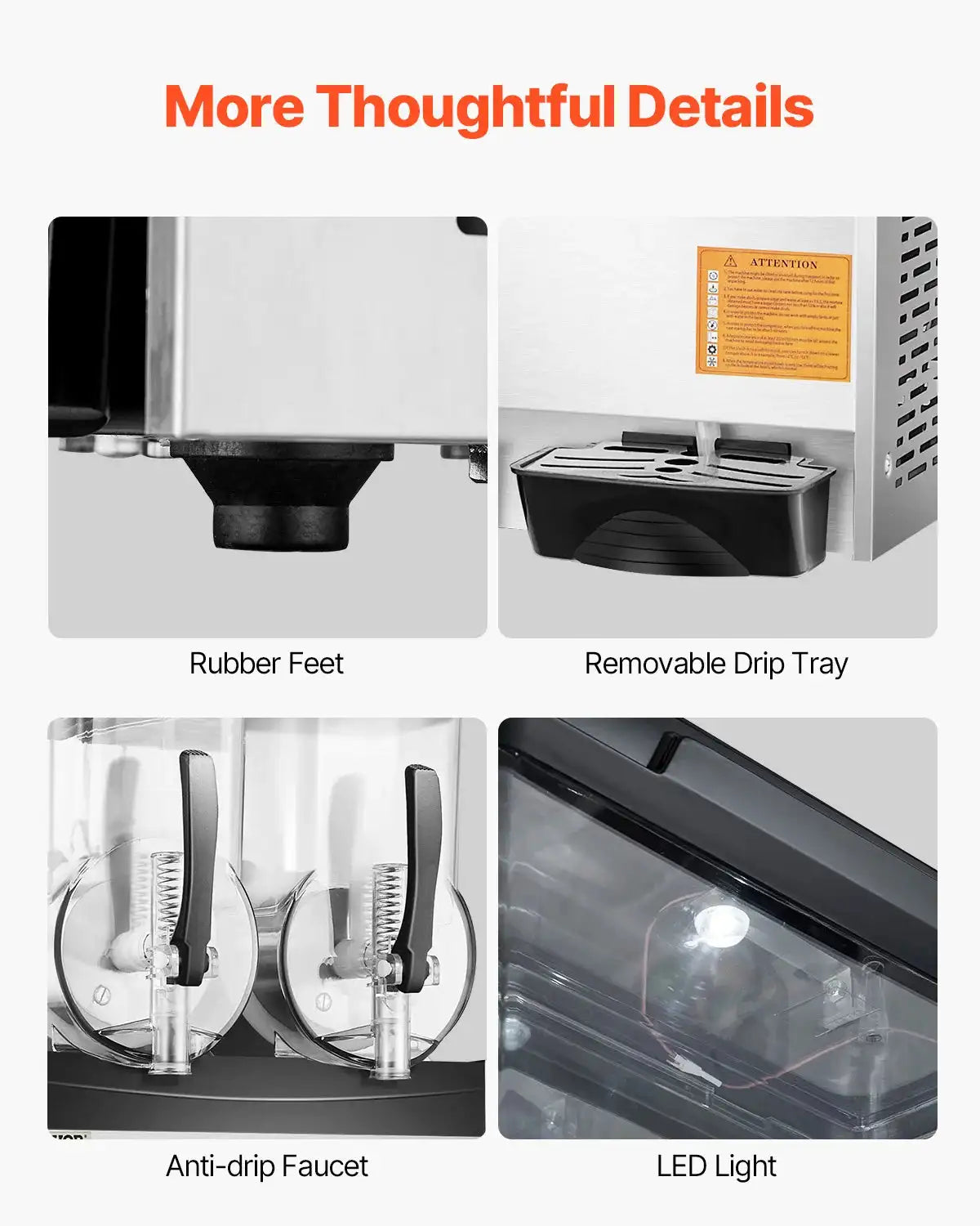 Commercial Slushy Machine Stainless Steel Dual 12L Tanks