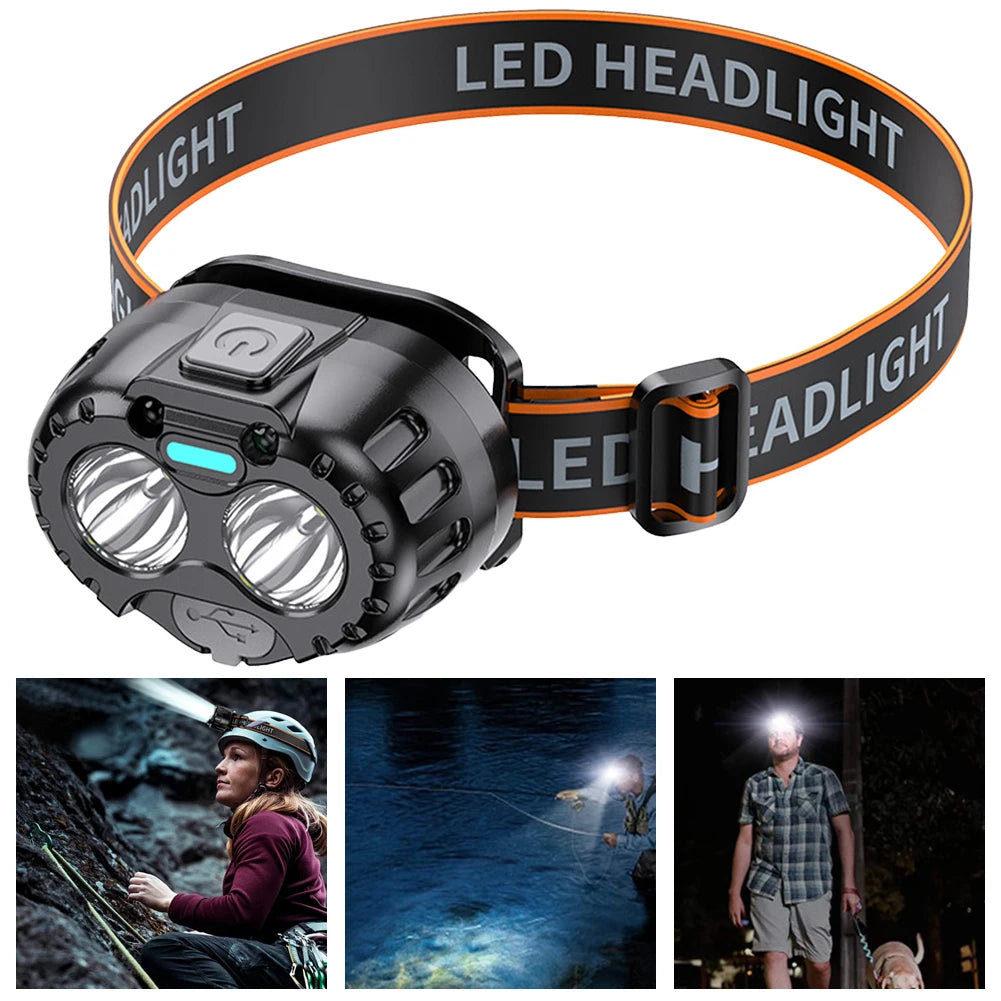 Super Bright Induction Headlamp XPE LED &ndash; Waterproof Torch