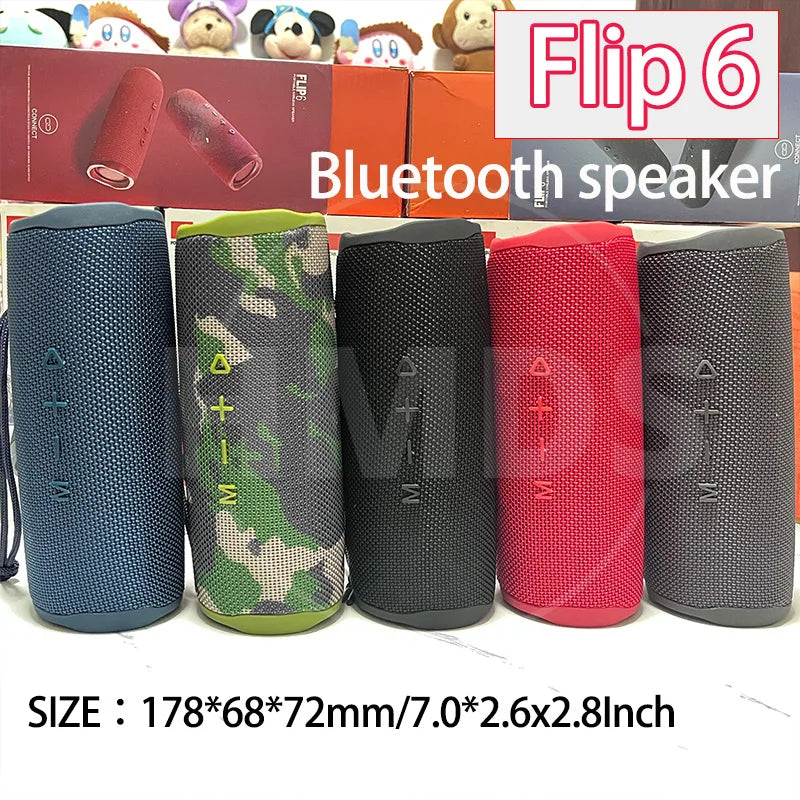 XMSJ Flip 6 Portable Waterproof Bluetooth Speaker with Extra Bass