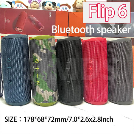 XMSJ Flip 6 Portable Waterproof Bluetooth Speaker with Extra Bass