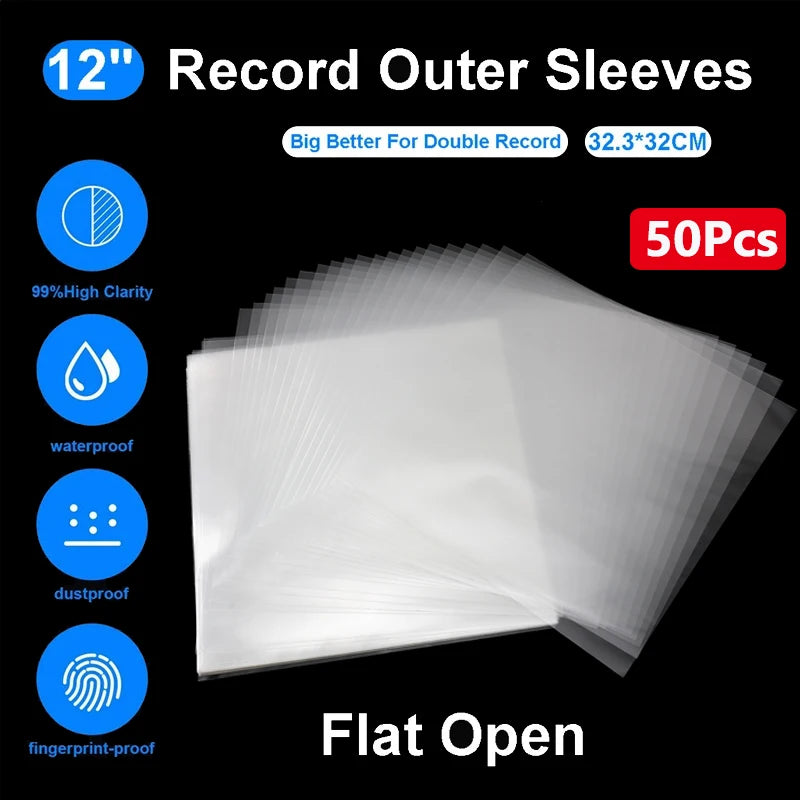 12 Inch OPP Gel Recording Protective Sleeve &ndash; Self Adhesive