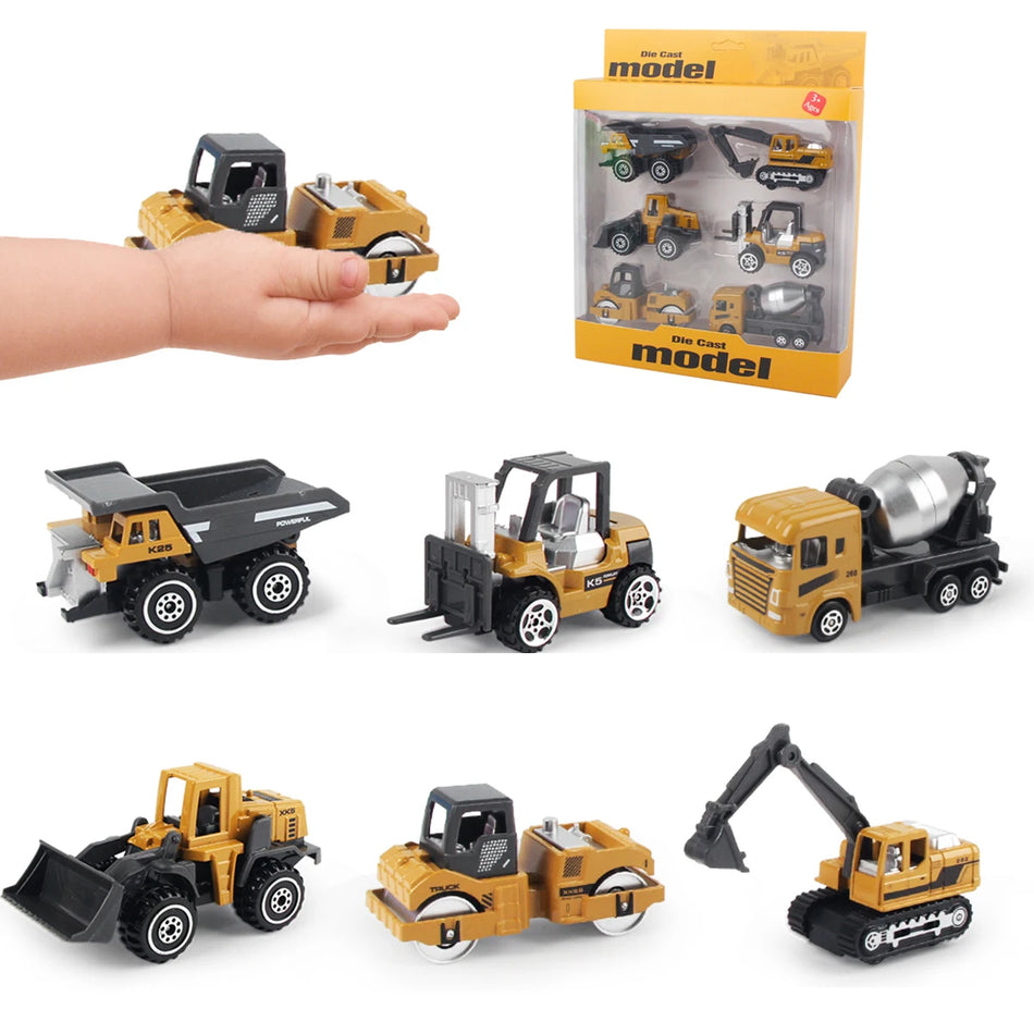 Alloy Engineering Truck Model Set &ndash; Educational Construction Vehicle Toys