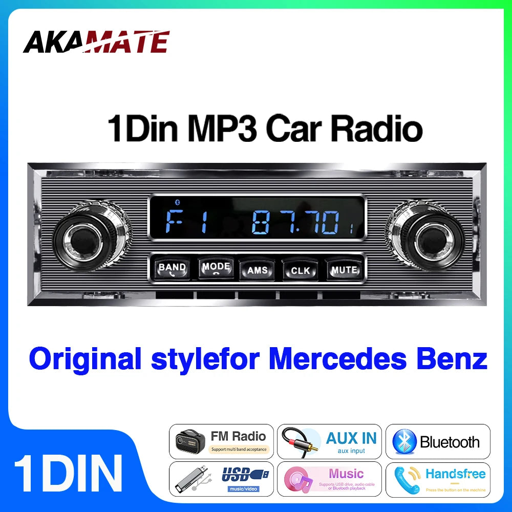 Car Radio For Mercedes Benz 1Din MP3 &ndash; Bluetooth USB