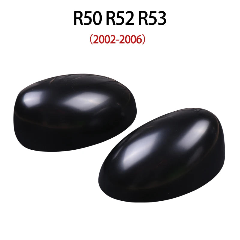Mini Cooper R50 R52 R53 Black Flag Rear View Mirror Covers - 2PCS Decorative Accessories Black / R50 R52 R53 02 to 06 / Right hand Drive