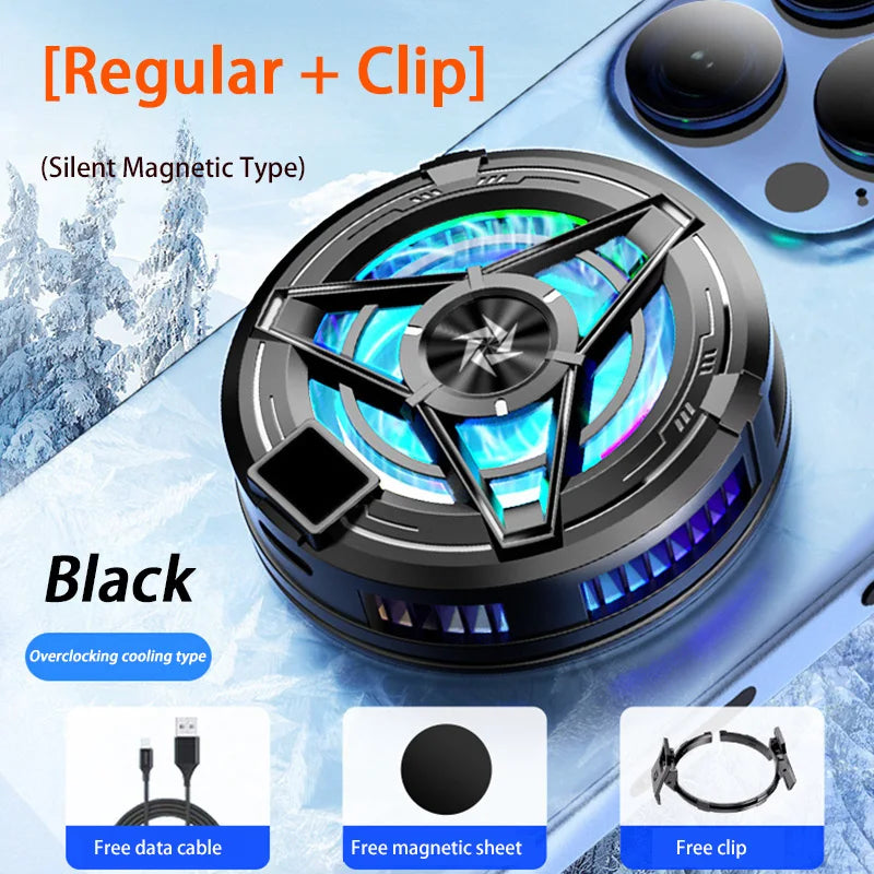 XIAOMI Magnetic Phone Cooler &ndash; Fast Semiconductor Cooling Fan Black Ordinary