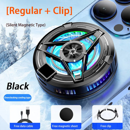 XIAOMI Magnetic Phone Cooler &ndash; Fast Semiconductor Cooling Fan Black Ordinary