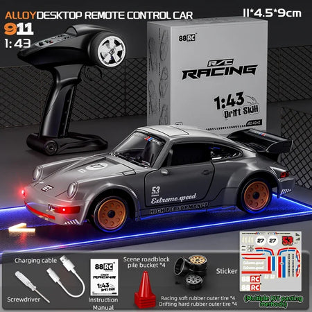 1:43 RC Drift Car With Gyro &ndash; High Speed 18 KMH For Kids GRAY