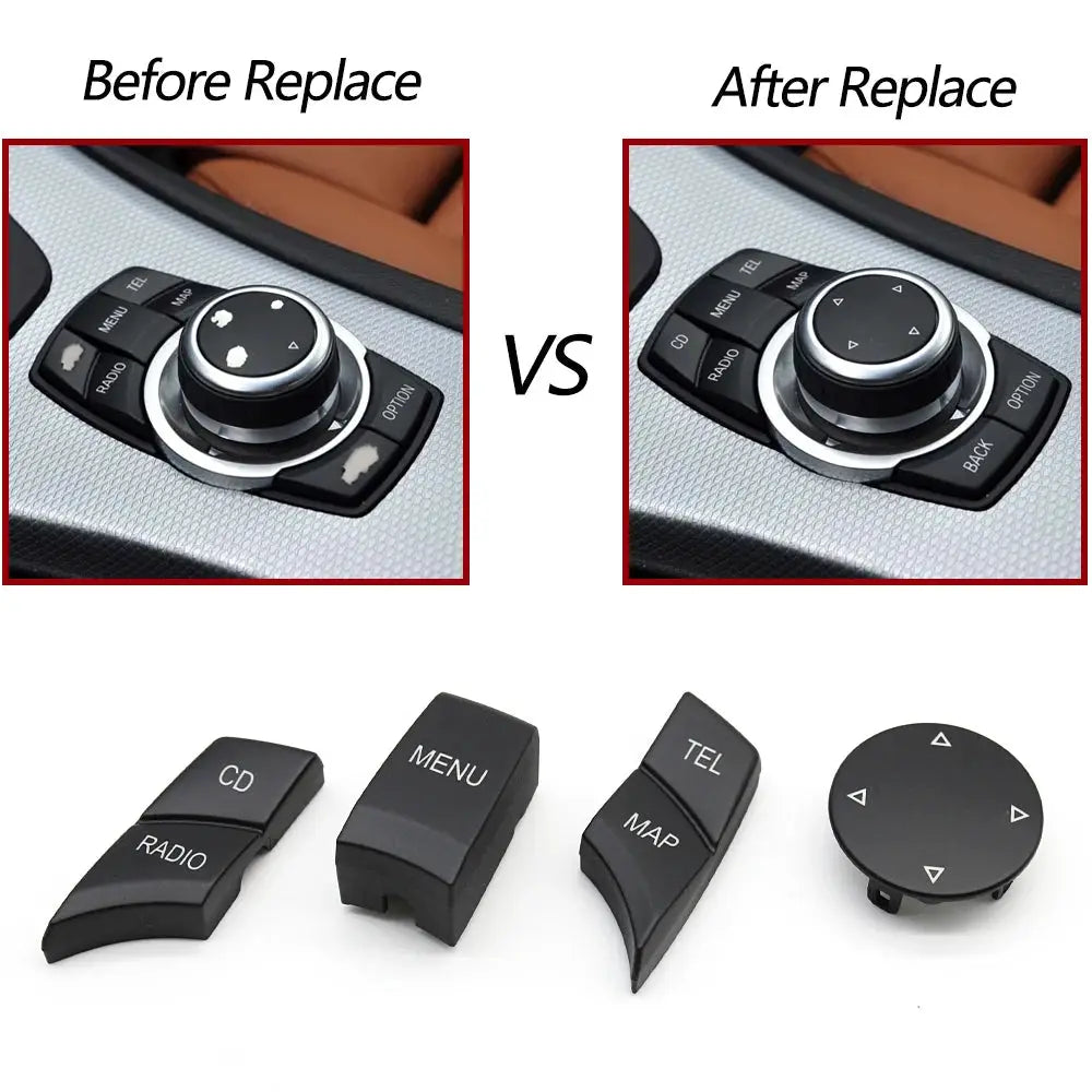 Car CIC IDrive Multimedia Control Knob Menu Button Keys For BMW X1 X5 X6 1 3 5 Series E84 E90 E91 E92 E70 E71 E72 E60 E87 E88 by InterCyprus Trading Ltd
