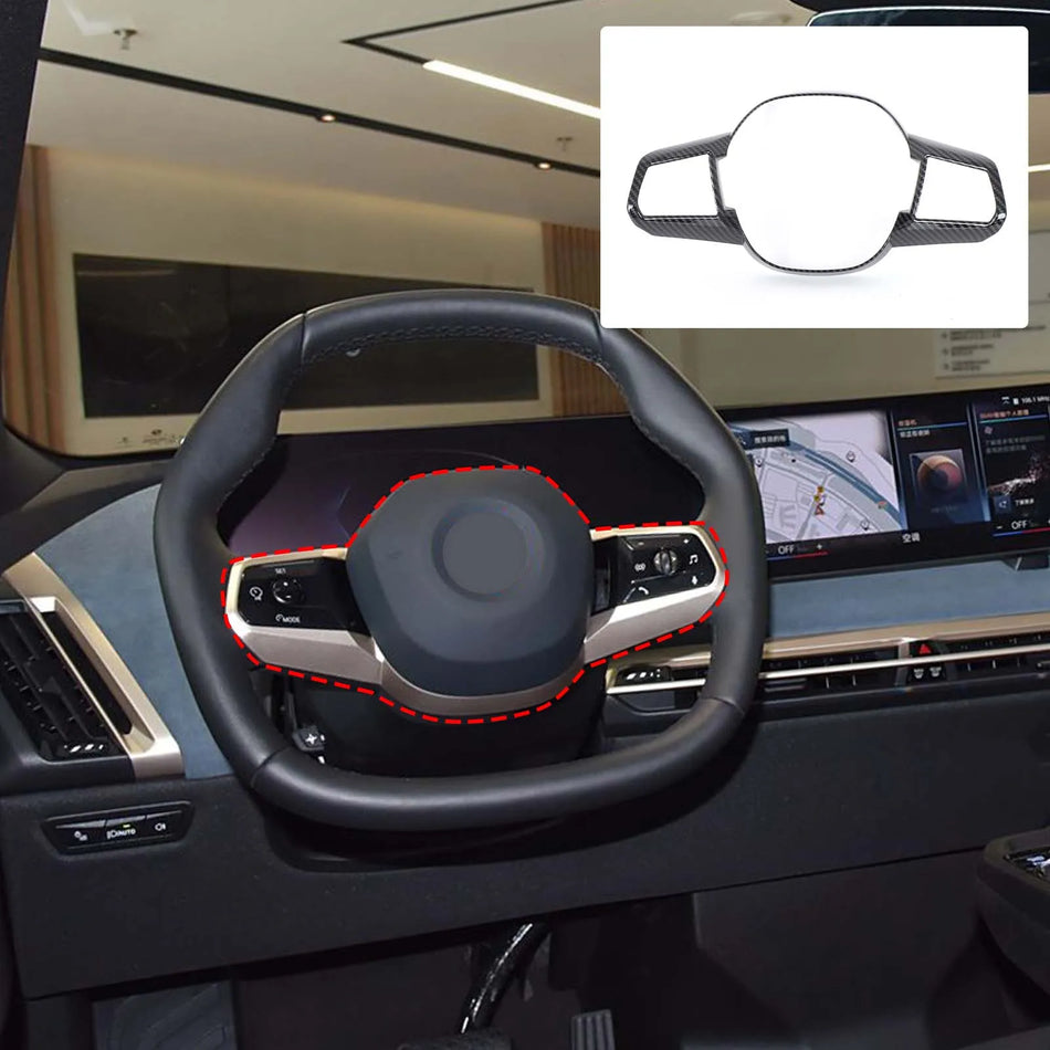 Decor volan din fibră de carbon ABS BMW iX 2022-2024