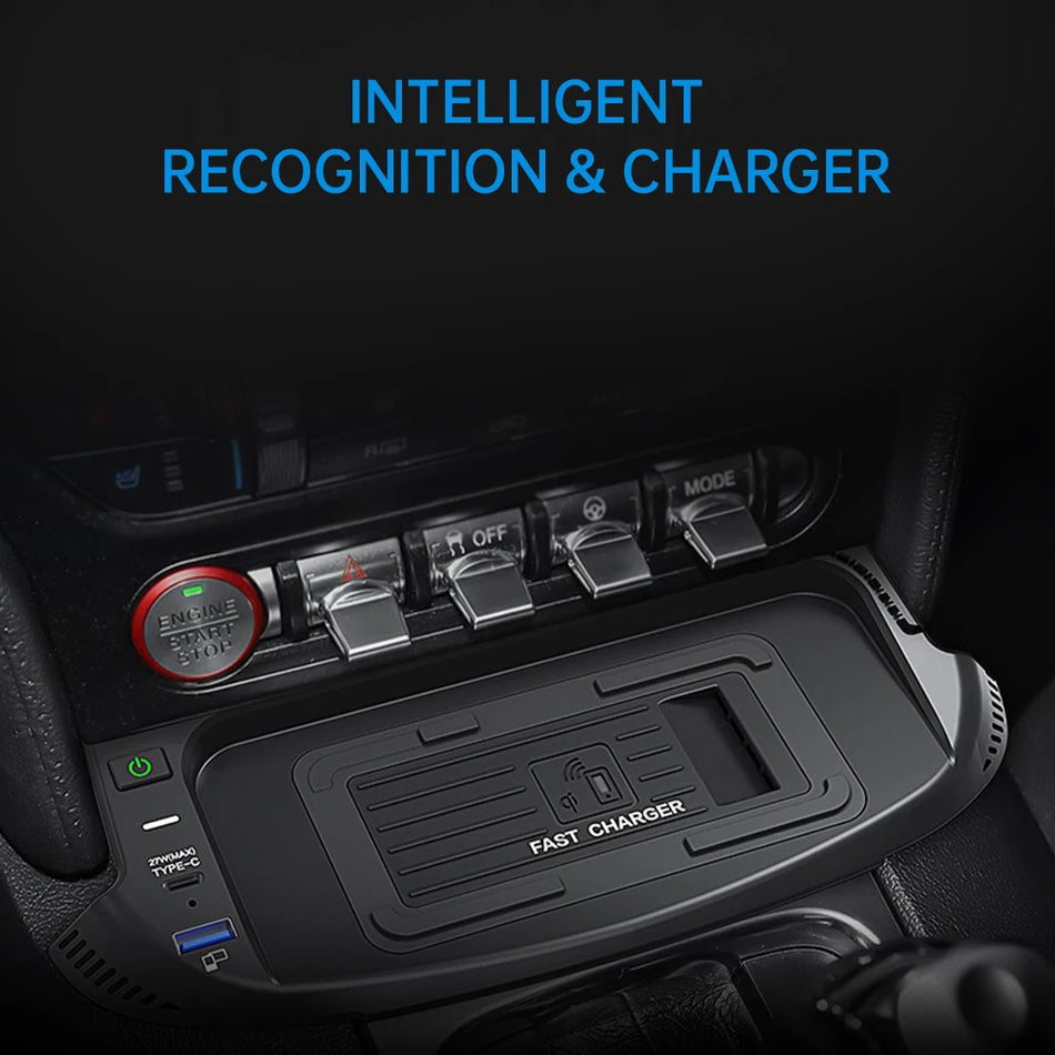 Tapis de chargeur sans fil 15W pour console Ford Mustang 2015-2022