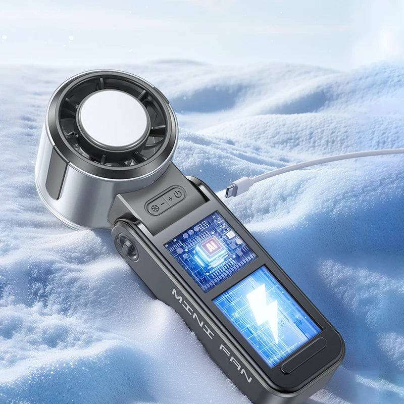 4000mAh Mini Handheld Fan with Semiconductor Refrigeration