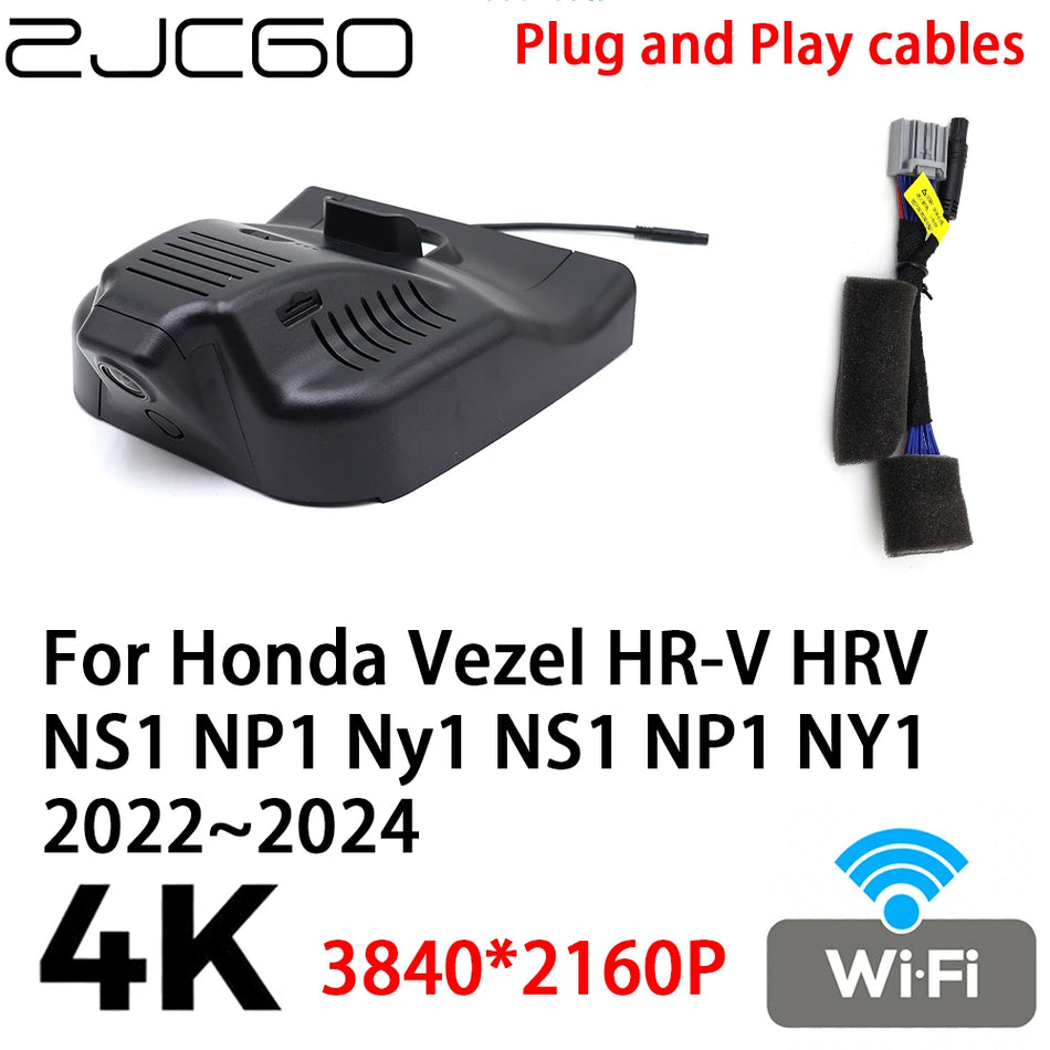 Vaizdo registratorius Honda Vezel HR-V Mk3 2022-2024 ir suderinamas su e NS1 NP1 Ny1 4K 2160P, Plug and Play