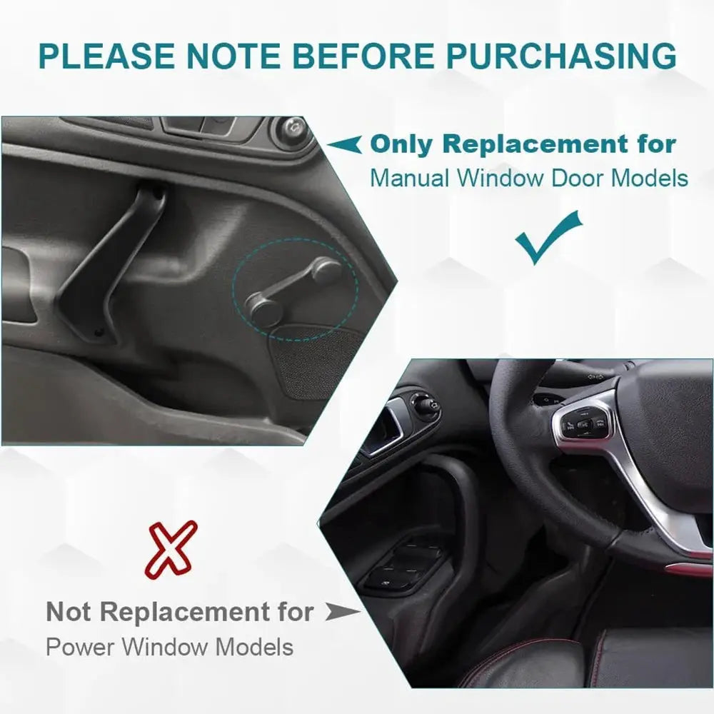 Interior Door Pull Handle for Ford Fiesta 2011-2020 Manual Window, Replace D2BB-A23943-CA35B8,G2BZ-5823943-JA by InterCyprus Trading Ltd