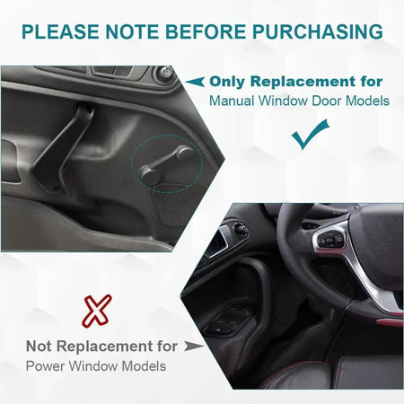 Interior Door Pull Handle for Ford Fiesta 2011-2020 Manual Window, Replace D2BB-A23943-CA35B8,G2BZ-5823943-JA by InterCyprus Trading Ltd