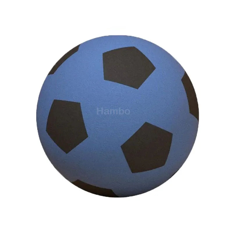 Hambo Silent Soccer Ball - Size 9.25inch Airless Foam Football Dia 23.5cm - Blue