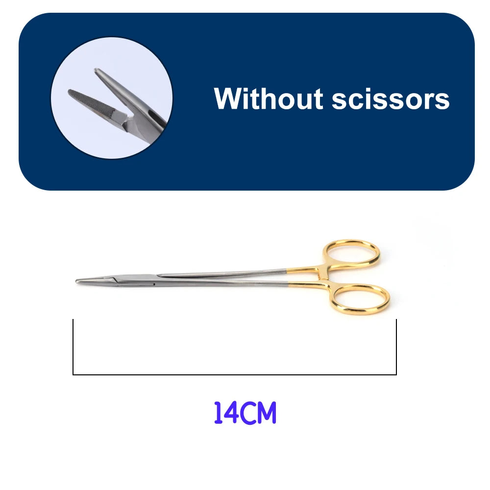 Veterinary TC Needle Holder - Reusable Stainless Steel 14cm No cutting