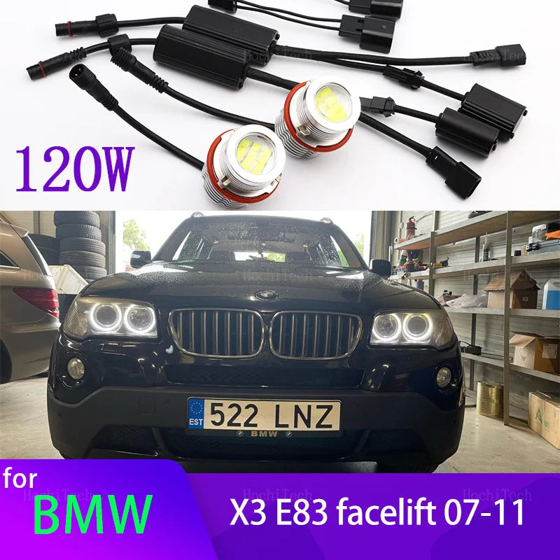 LED Λάμπες Άγγελου Με Αλουμινένια Θήκη Για BMW X3 E83 Facelift 2007-2011