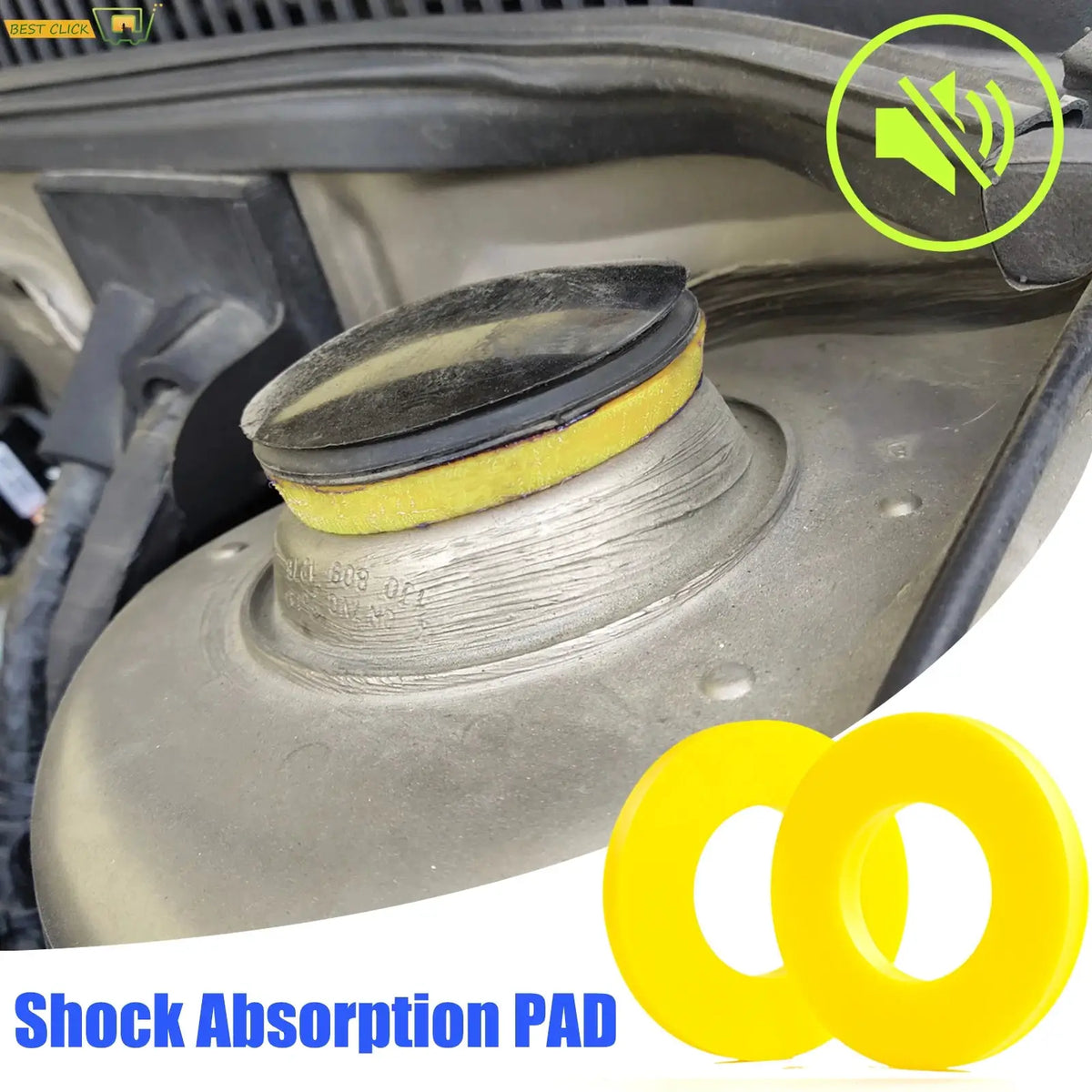 2PCS Shock Absorbing Rubber Ring For VW Golf MK4 Jetta Bora Skoda Octavia Bushing Hood Seal Front Rack Bearing Top Mount Tower by InterCyprus Trading Ltd