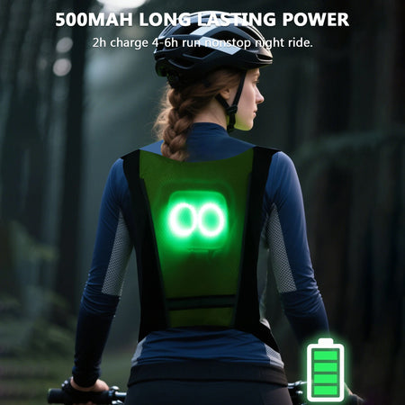Colourful LED Running Vest - Voice Activated Lighting