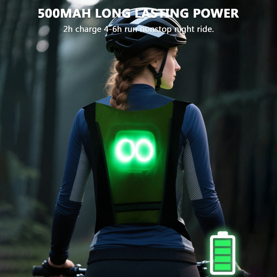 Colourful LED Running Vest - Voice Activated Lighting