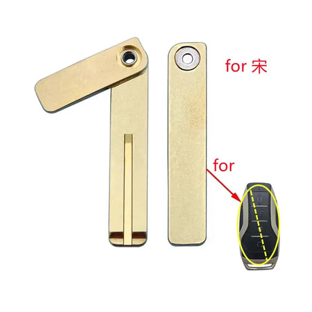 10pcs/lot Car Emergency Smart Insert Key Blade Replacement for BYD Smart Card Remote Key by InterCyprus Trading Ltd