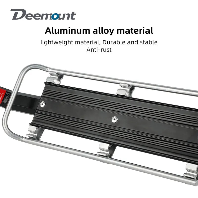 Deemount Bicycle Luggage Carrier &ndash; Adjustable Alloy Rack with 9kg Load Capacity