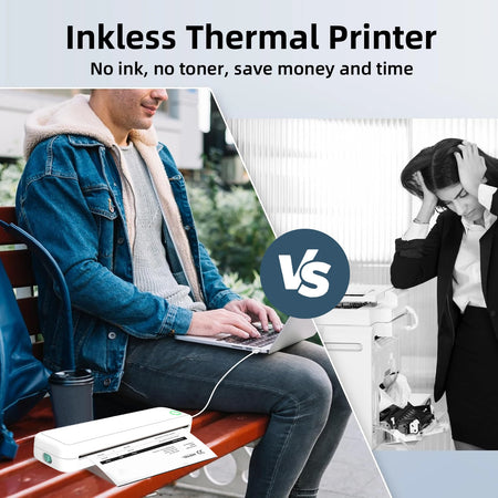 Thermal A4 Mobile Printer &ndash; Ultra Portable Inkless Bluetooth