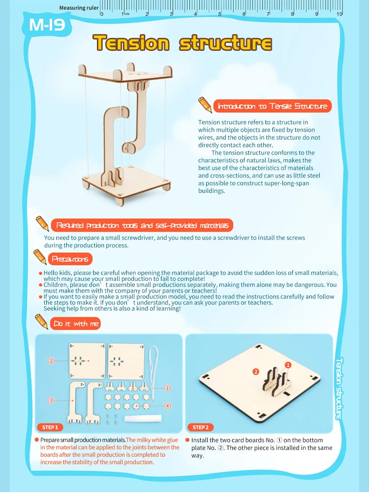 Brinquedo Estrutura Flutuante de Tensegridade Antigravidade STEM para Crianças