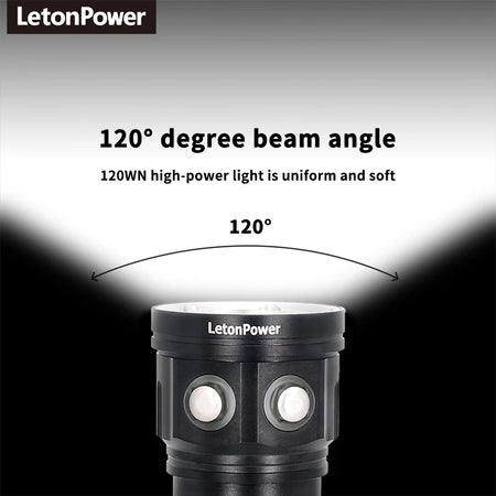 LeTon 27 LED Underwater Photography Light &ndash; 20000 Lumens Brightness