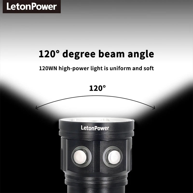 LeTon 27 LED Underwater Photography Light &ndash; 20000 Lumens Brightness