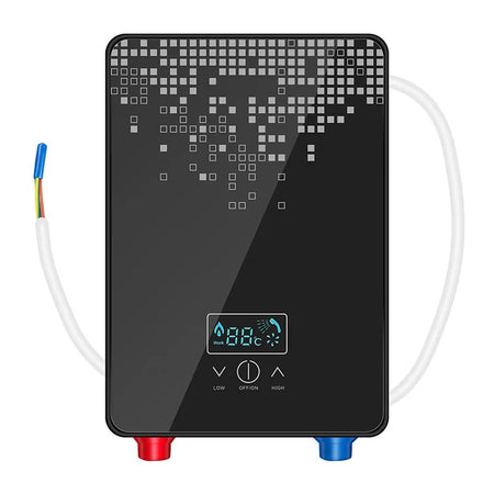 Tankless Water Heater - Instant 6500W Hot Water On Demand Black