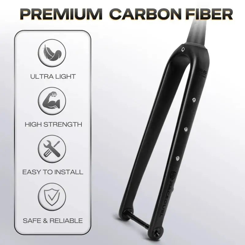 RACEDUEL Carbon Gravel Bike Fork 12x100mm Thru Axle 700C 45mm Tire Internal Wiring Lightweight Disc Brake Bicycle Front Fork by InterCyprus Trading Ltd