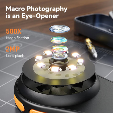 2.0 Inch 500X Digital Microscope 1080P - 2.0 Inch IPS HD