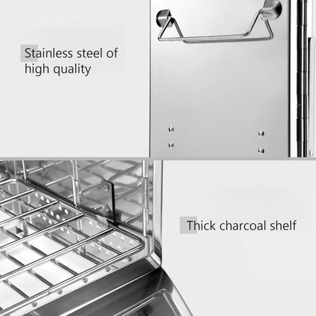 Wood Stove Foldable Charcoal Grill &ndash; Lightweight Portable