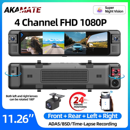 11.26inch 1080P Car DVR 4CH &ndash; Night Vision Parking Mode