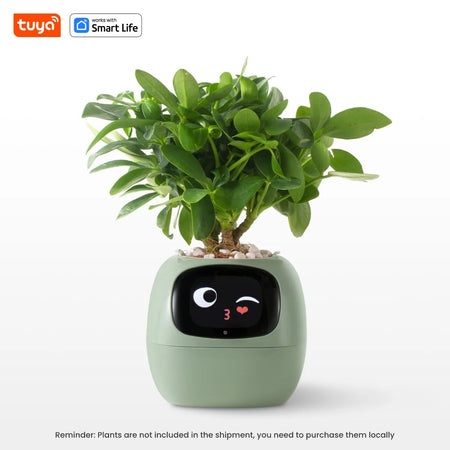Tuya Ivy Smart Planter with AI, 49 Expressions &amp; 7 Sensors LightGreen