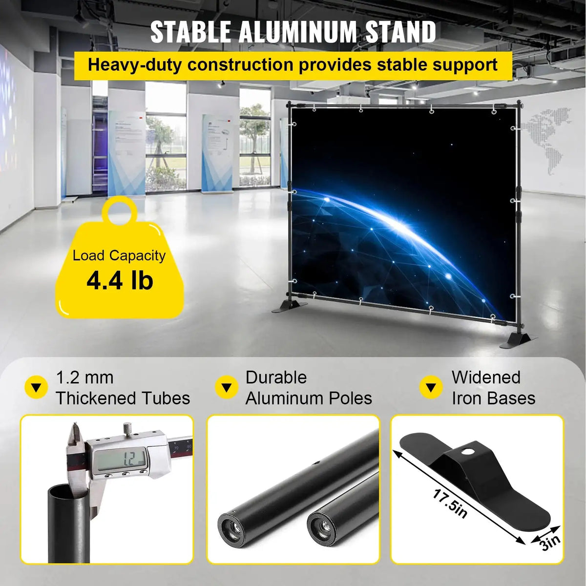 2.4x2.4M Adjustable Telescopic Backdrop Stand