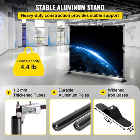 2.4x2.4M Adjustable Telescopic Backdrop Stand