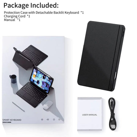 Split Keyboard Case for iPad Mini 6 &ndash; RGB Backlit Trackpad