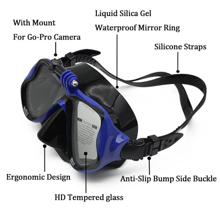 Professional Scuba Mask and Snorkel &ndash; Anti-Fog and UV Protection