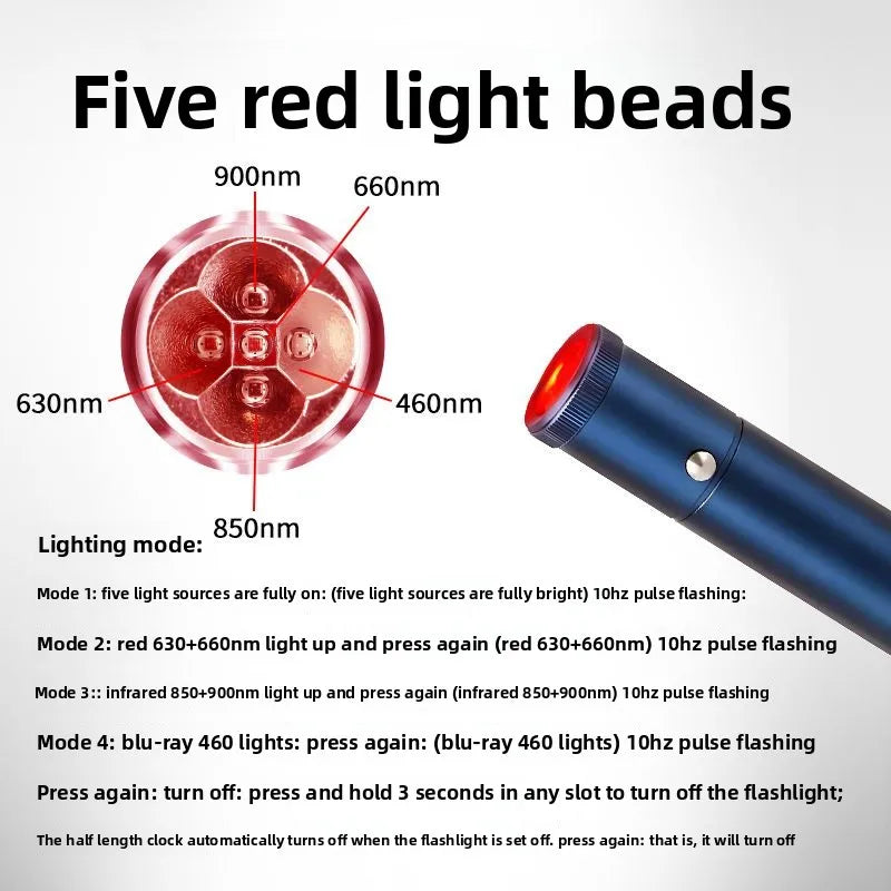 Nabíjecí zařízení pro léčbu ústních vředů s laserem 650nm