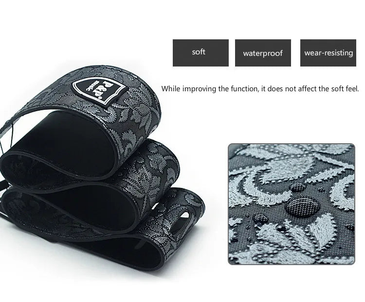 Guitar Strap PU Leather 2.5 Inch &ndash; Soft Embroidered Pattern