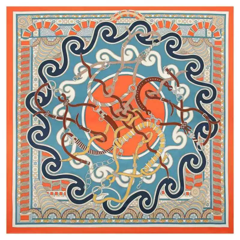 POBING Silk Scarf &ndash; Luxurious Back Garden Print