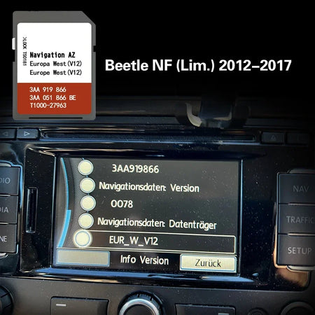 VW Beetle NF RNS315 WEST Card &ndash; Norway Austria Poland Maps CHINA / Beetle NF Lim