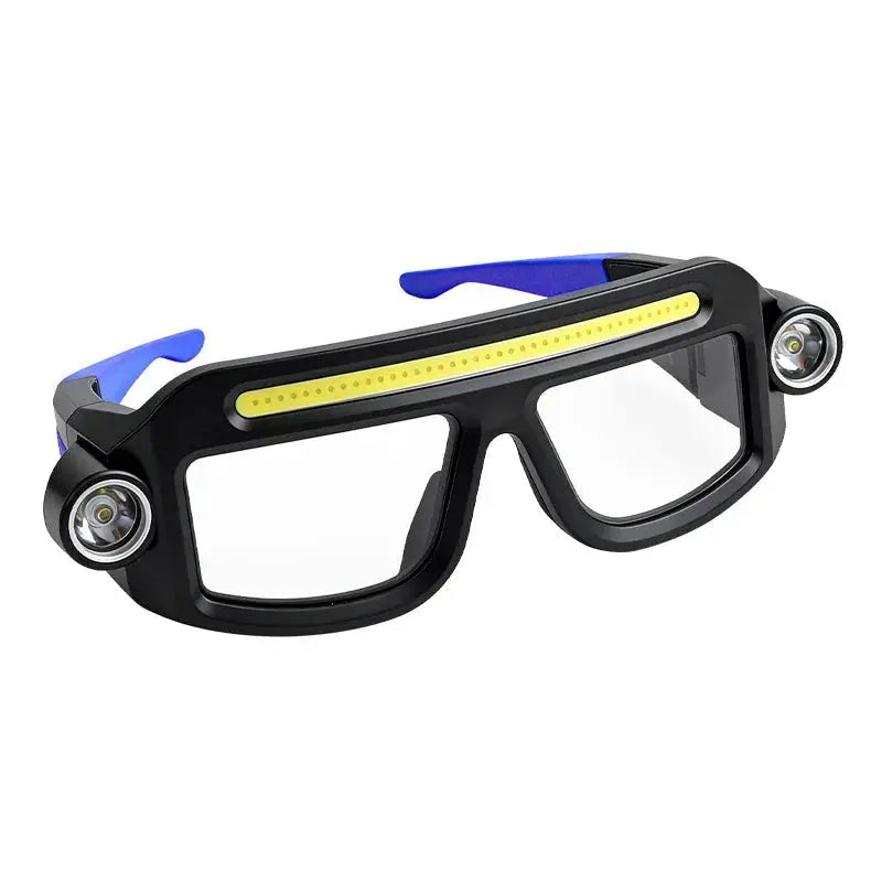 Rechargeable COB LED Glasses Headlight TYPE C Waterproof Lightweight Adjustable Angle Work Lamp for Car Maintenance Repair by InterCyprus Trading Ltd