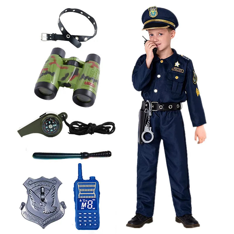 Police Costume Accessories Set &ndash; Walkie Talkie and Whistle