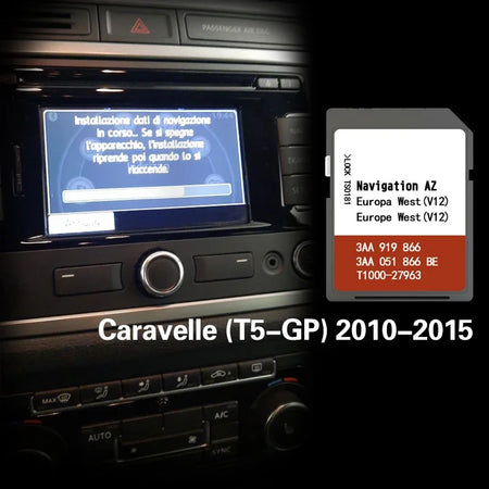 AZ V12 WES RNS315 VW Caravelle SD Card - 8GB Navigation Map Caravelle (T5-GP) / CHINA