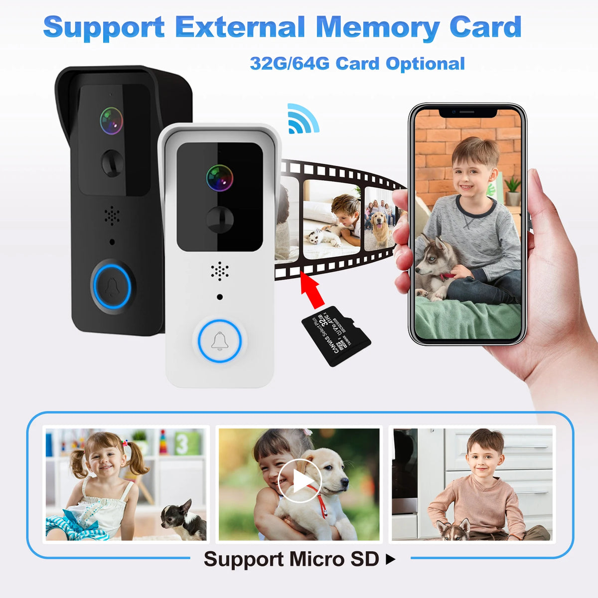 5G 2.4G WiFi Video Doorbell