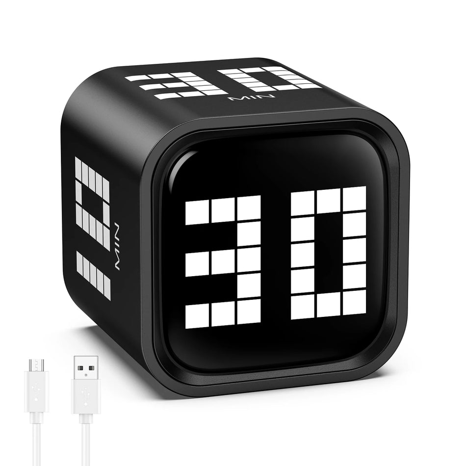 Digitaler Timer mit 3 Modi Laut Vibration Leise USB-C wiederaufladbar für die Küche