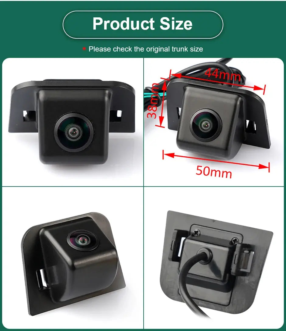 GreenYi CCD AHD 1920x1080P Night Vision Car License Plate Light Rear View Camera For Toyota Prius 2011-2014 Trunk Reserved Hole by InterCyprus Trading Ltd